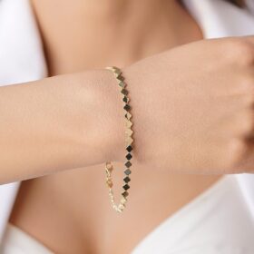 14 Ayar Altın Yonca Dizisi Bileklik