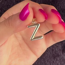 14 Ayar Altın Z Harf Kolye Ucu