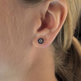 14 Ayar Ayar Taşlı Nazar Boncuğu Küpe