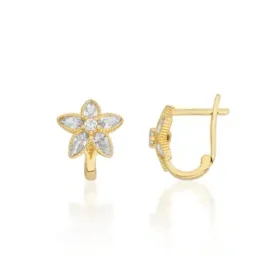 Altın Taşlı Çocuk Küpe