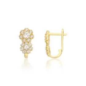 Altın Taşlı Çocuk Küpe