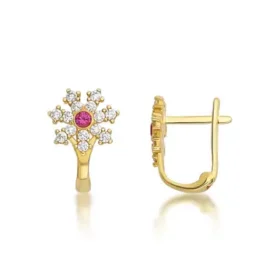 Altın Kar Tanesi Çocuk Küpe