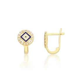 Altın Taşlı Çocuk Küpe