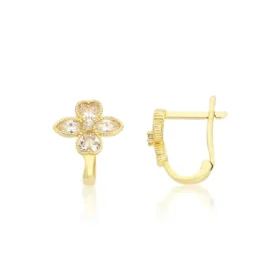 Altın Taşlı Çocuk Küpe