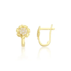 Altın Taşlı Çocuk Küpe