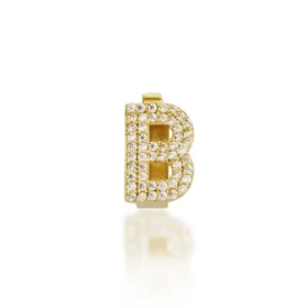 Altın Taşlı B Harf Charm