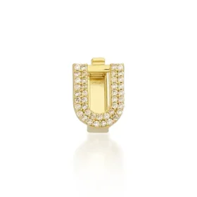 Altın Taşlı U Harf Charm