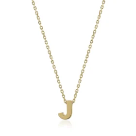Altın J Harf Kolye