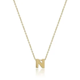 Altın N Harf Kolye
