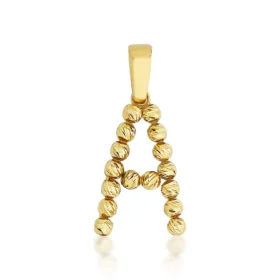 Altın A Harf Dorika Kolye Ucu