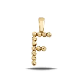 Altın F Harf Kolye Ucu
