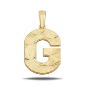 Altın G Harf Kolye Ucu