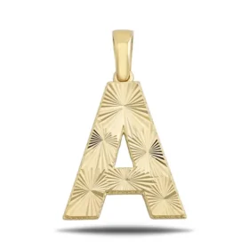 Altın A Harf Kolye Ucu