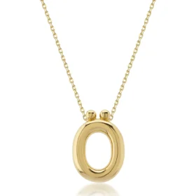 Altın Balon Ö Harf Kolye