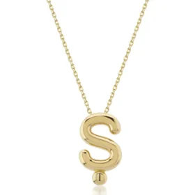 Altın Balon Ş Harf Kolye