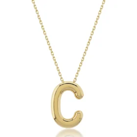 Altın Balon C Harf Kolye