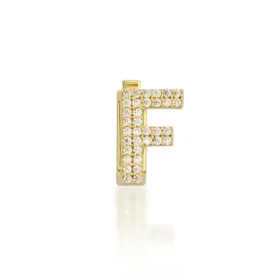 Altın Taşlı F Harf Charm