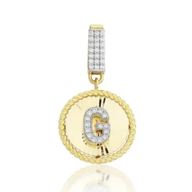 Altın G Harf Kolye Ucu