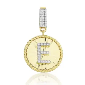 Altın E Harf Kolye Ucu