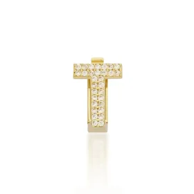 Altın Taşlı T Harf Charm