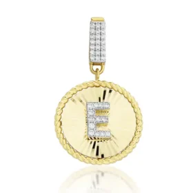 Altın E Harf Kolye Ucu