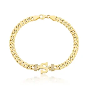 Altın S Harf Bileklik