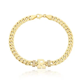 Altın R Harf Bileklik