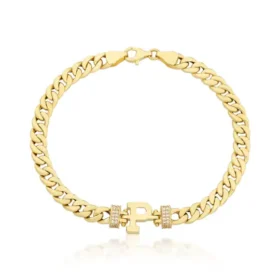 Altın P Harf Bileklik