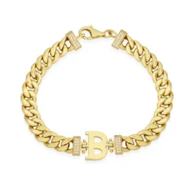 Altın B Harf Bileklik