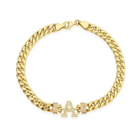 Altın R Harf Bileklik