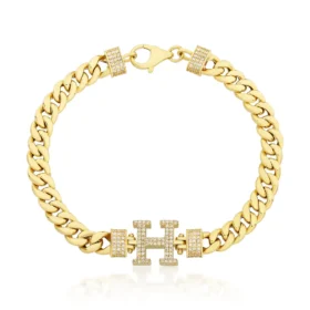 Altın H Harf Bileklik