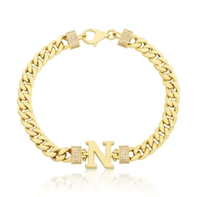 Altın N Harf Bileklik