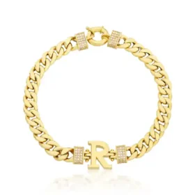 Altın R Harf Bileklik