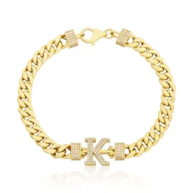 Altın K Harf Bileklik