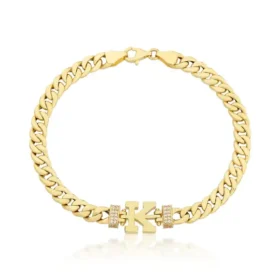 Altın K Harf Bileklik