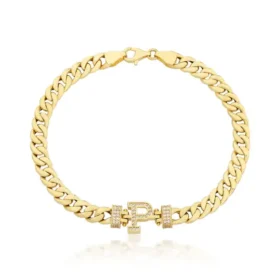 Altın P Harf Bileklik