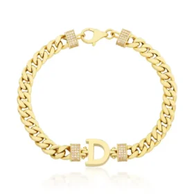 Altın D Harf Bileklik