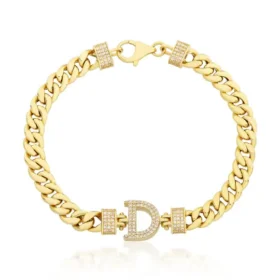 Altın D Harf Bileklik