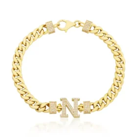 Altın N Harf Bileklik