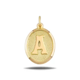 Altın A Harf Kolye Ucu