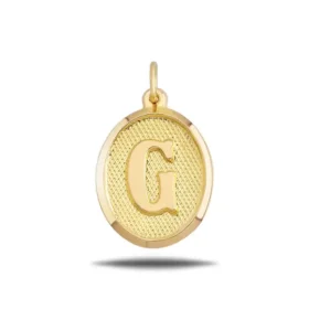 Altın G Harf Kolye Ucu