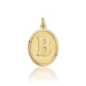 Altın B Harf Kolye Ucu