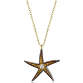 Altın Deniz Yıldızı Kolye