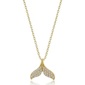 Altın Balık Kuyruğu Kolye