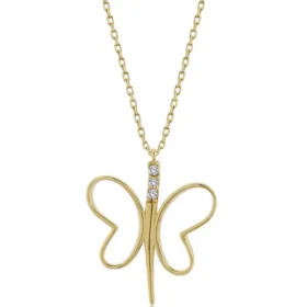 Altın Kelebek Kolye