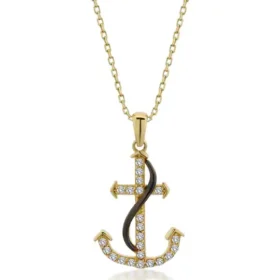 Altın Denizci Çapa Kolye