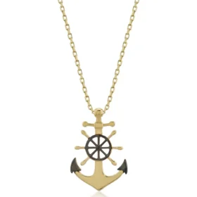 Altın Denizci Çapa Kolye