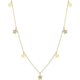 Altın Taşlı Yıldız Kolye