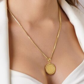 22 Ayar Çeyrek Altın Uç 14 Ayar Altın Küp Zincir Kolye