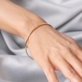 22 Ayar Görünümlü 14 Ayar Altın Ajda Bilezik